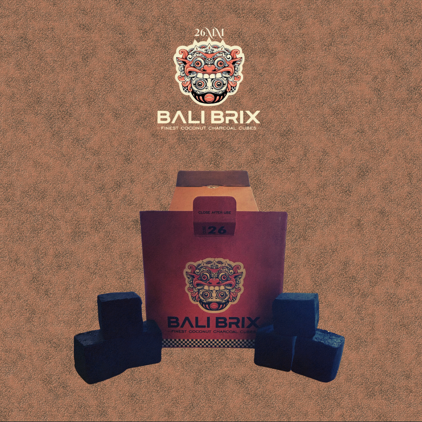 Bali Brix™️ - Finest Coconut Charcoal Cubes (26mm)