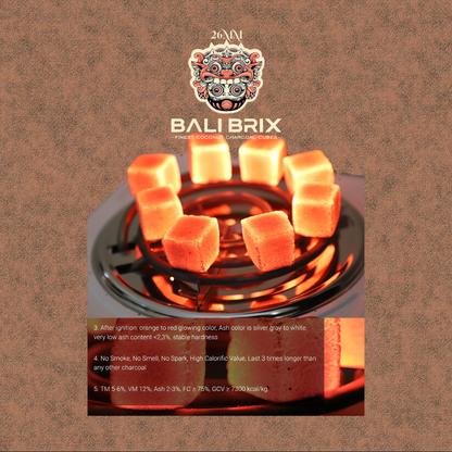 Bali Brix™️ - Finest Coconut Charcoal Cubes (26mm)